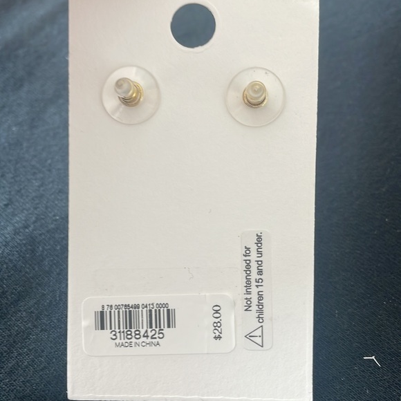 Gold Tone Rhinestone Fringe Tassel Drop Earrings - Picture 4 of 4